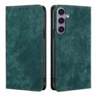 For Samsung Galaxy S24+ 5G RFID Anti-theft Brush Magnetic Leather Phone Case(Green) - 1