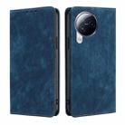 For Xiaomi Civi 3 5G RFID Anti-theft Brush Magnetic Leather Phone Case(Blue) - 1