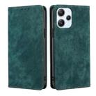 For Xiaomi Redmi 12 4G RFID Anti-theft Brush Magnetic Leather Phone Case(Green) - 1