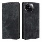 For Xiaomi Civi 4 Pro RFID Anti-theft Brush Magnetic Leather Phone Case(Black) - 1