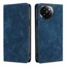 For Xiaomi Civi 4 Pro RFID Anti-theft Brush Magnetic Leather Phone Case(Blue) - 1