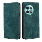 For OnePlus Ace 2 Pro RFID Anti-theft Brush Magnetic Leather Phone Case(Green) - 1