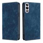 For OnePlus Ace 3V 5G RFID Anti-theft Brush Magnetic Leather Phone Case(Blue) - 1