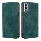 For OnePlus Ace 3V 5G RFID Anti-theft Brush Magnetic Leather Phone Case(Green) - 1