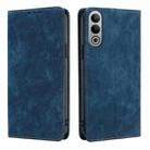 For OnePlus Nord CE4 RFID Anti-theft Brush Magnetic Leather Phone Case(Blue) - 1