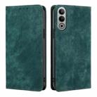 For OnePlus Nord CE4 RFID Anti-theft Brush Magnetic Leather Phone Case(Green) - 1