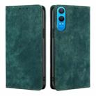 For OnePlus Nord CE 4 Lite 5G RFID Anti-theft Brush Magnetic Leather Phone Case(Green) - 1