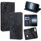 For OnePlus Ace 5 Ultra / Nord 5 RFID Anti-theft Brush Magnetic Leather Phone Case(Black) - 1