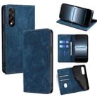 For OnePlus Ace 5 Ultra / Nord 5 RFID Anti-theft Brush Magnetic Leather Phone Case(Blue) - 1