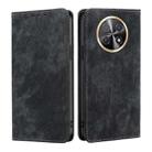 For Huawei Enjoy 60X RFID Anti-theft Brush Magnetic Leather Phone Case(Black) - 1