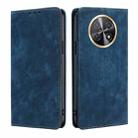 For Huawei Enjoy 60X RFID Anti-theft Brush Magnetic Leather Phone Case(Blue) - 1