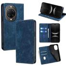 For Huawei nova 14 Ultra 5G RFID Anti-theft Brush Magnetic Leather Phone Case(Blue) - 1