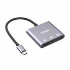 Onten 9175S 3 in 1 USB-C / Type-C to HDMI Adapter(Grey) - 1