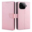 For vivo iQOO Z9 Turbo Calf Texture Buckle Flip Leather Phone Case(Rose Gold) - 1