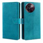 For vivo V30e 5G Global Calf Texture Buckle Flip Leather Phone Case(Blue) - 1