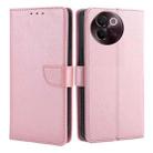 For vivo V30e 5G Global Calf Texture Buckle Flip Leather Phone Case(Rose Gold) - 1