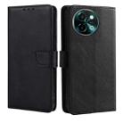 For vivo Y38 5G / T3x Global Calf Texture Buckle Flip Leather Phone Case(Black) - 1