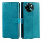 For vivo Y38 5G / T3x Global Calf Texture Buckle Flip Leather Phone Case(Blue) - 1