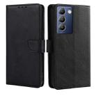 For vivo Y100 5G IDN Calf Texture Buckle Flip Leather Phone Case(Black) - 1