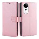 For vivo S19 Pro Calf Texture Buckle Flip Leather Phone Case(Rose Gold) - 1