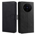 For vivo X100s Calf Texture Buckle Flip Leather Phone Case(Black) - 1