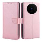 For vivo X100s Calf Texture Buckle Flip Leather Phone Case(Rose Gold) - 1