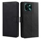 For vivo Y28 4G Calf Texture Buckle Flip Leather Phone Case(Black) - 1
