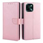 For vivo Y28 4G Calf Texture Buckle Flip Leather Phone Case(Rose Gold) - 1