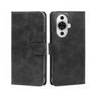 For Huawei nova 11 4G Calf Texture Buckle Flip Leather Phone Case(Black) - 1