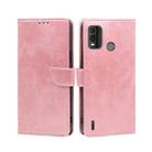 For Nokia G11 Plus Calf Texture Buckle Flip Leather Phone Case(Rose Gold) - 1