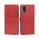 For Nokia G11 Plus Calf Texture Buckle Flip Leather Phone Case(Red) - 1