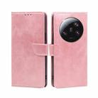 For Xiaomi 13 Ultra 5G Calf Texture Buckle Flip Leather Phone Case(Rose Gold) - 1