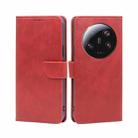 For Xiaomi 13 Ultra 5G Calf Texture Buckle Flip Leather Phone Case(Red) - 1
