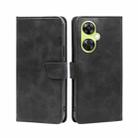 For OnePlus Nord CE 3 Lite 5G Calf Texture Buckle Flip Leather Phone Case(Black) - 1