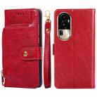 For OPPO Reno10 Pro 5G Zipper Bag Leather Phone Case(Red) - 1