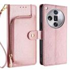 For OPPO Find X7 Ultra 5G Zipper Bag Leather Phone Case(Rose Gold) - 1