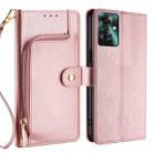 For OPPO Reno11 F 5G Zipper Bag Leather Phone Case(Rose Gold) - 1