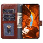 For OPPO Reno12 5G Global Zipper Bag Leather Phone Case(Brown) - 2