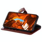For OPPO Reno12 5G Global Zipper Bag Leather Phone Case(Brown) - 3