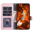 For OPPO Reno12 5G Global Zipper Bag Leather Phone Case(Rose Gold) - 2