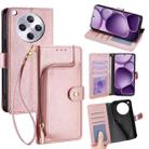 For OPPO Find X8s+ 5G Zipper Bag Leather Phone Case(Rose Gold) - 1