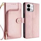 For vivo iQOO Z9x 5G Zipper Bag Leather Phone Case(Rose Gold) - 1