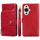 For Huawei nova 11 4G Zipper Bag Leather Phone Case(Red) - 1