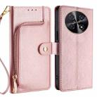For Huawei nova 12i 4G Zipper Bag Leather Phone Case(Rose Gold) - 1