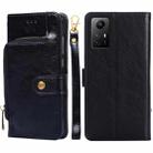 For Xiaomi Redmi Note 12S 4G Zipper Bag Leather Phone Case(Black) - 1