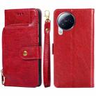 For Xiaomi Civi 3 5G Zipper Bag Leather Phone Case(Red) - 1