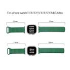 For Apple Watch 7 41mm Loop Magnetic Silicone Watch Band(White Black) - 3