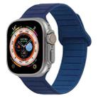 For Apple Watch 7 45mm Loop Magnetic Silicone Watch Band(Navy Blue) - 1