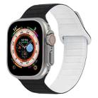 For Apple Watch SE 40mm Loop Magnetic Silicone Watch Band(Black White) - 1