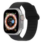 For Apple Watch SE 40mm Loop Magnetic Silicone Watch Band(Black) - 1